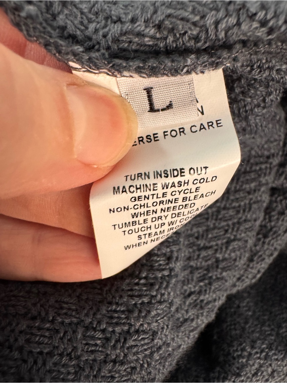 Margaret Winters Sweater L NWT Gray Colorblock Cotton Knit Lagenlook Art To Wear - Picture 6 of 7